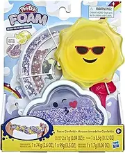 [Play-Doh] Foam Confetti Mixing Kit, Scented Tactile Toy for Kids 4 Years and Up with Add-in Beads and Charms, Non-Toxic
