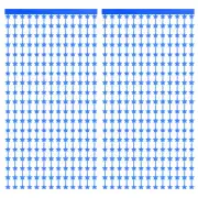 Blue Stars Backdrop Curtain 3.3x6.6ft Glitter Star Decoration 2 Pack