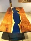 Fantastic Epoxy Resin Table Top Walnut Wood Custom Order For Kitchen Slabs
