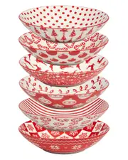 Certified International Peppermint Candy Soup Bowls (Set of 6)