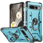 With Ring Holder Cover Case For Google Pixel 7 Pro - Light Blue