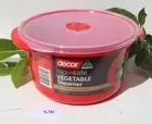 Decor 1.5L Microwave safe reheating food container + steamer Rack Red FNQVariety