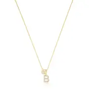 LUXURY LETTERS B INITIAL PENDANT GOLD