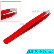 AAPRO Red-Color Professional Mini Eyebrow Tweezers Baby Tweezers Slanted Tips