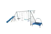 Kids playground - 8 Station Swing Set Slide Climb Kids Backyard Play Fun Safe