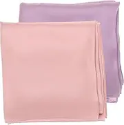 [JEWEDECO] 2Pcs Ladies Square Silk Scarves Elegant Satin Headscarves for Spring Summer Fashion Stylish Neckerchiefs Women