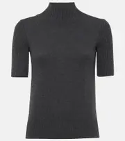 [Khaite] Khaite Cecil high-neck cashmere top AU 14 grey