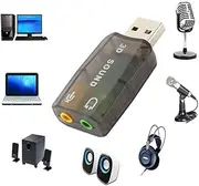 Mini External USB Sound Card 3D Audio Adapter Converter for PC Desktop Laptop