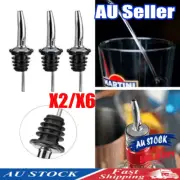 Shot Bottle Pourer Wine Liquor Spirit Stainless Steel Free Flow Dispenser UD