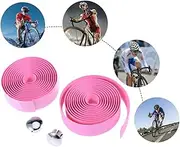 MUSISALY 1Pair Lightweight Handlebar Tape Slip Road Bike Grip Wrap Pink with End Plugs and Self Adhesive Strips for Enhanced Comfort and Control