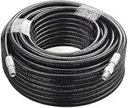 Sewer Drain Water Cleaning Hose Pipe Sewer Jetter Kit Pressure Washer Hose 1/4 Inch Button Nose & Rotating Sewer Jetting Nozzle(2M)