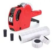 Label Plier 1 Line 8 Character Retail Price Tag Gun Kit With 10 Label Rolls And 2 Ink Cartridges