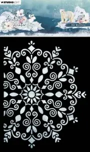 2 Pack Studio Light Artic Winter 4.5"X5.9"-Nr. 252, Icy Mandala WMASK252