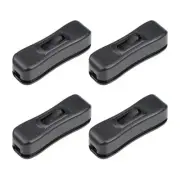 Inline Cord Switch AC 250V 2A On-Off SPST Lamp Light Rocker Switch 4pcs