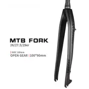 26 /27.5/29" Carbon Fiber Travel Bicycle Hard Fork Disc Brake QR MTB Bike Fork