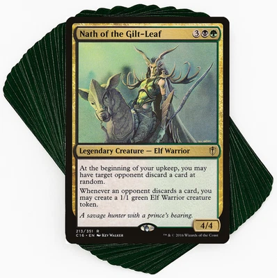 ***Custom Commander Deck*** Nath of the Gilt-Leaf - Elves - EDH Elf Magic Cards