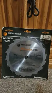 Black And Decker 7 1/4 Inch Piranha Carbide Circular Saw Blade