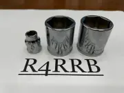 Snap-on Tools NEW 3pc 3/8" Drive SAE Shallow FDX Socket Lot Set 11/32" 15/16" 1"