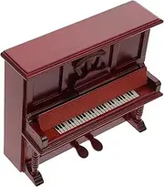 GLSTOY Mini Wooden Piano Model Ornament for Doll House Decor Retro Design Smooth Surface for Miniature Landscaping Home Decoration and Mini House Accessories