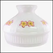 ALADDIN LAMP WHITE OPAL PLUMERIA FLOWERS SHADE Part # 22068 NEW in BOX