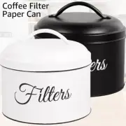 Coffee Filter Holder Round Basket Coffee Filter Storage Container with Lid le╮