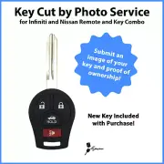 -Key Cut by Photo- Service for Nissan Infiniti Remote Head Combo Fob CWTWB1U751