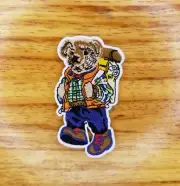 3" embroidered iron-on Camper Bear patch. No sewing needed!!!