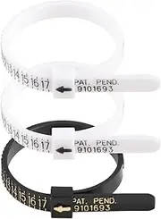 [BushHaven] 3 Pcs Ring Sizing Kit: Durable Finger Reusable and Accurate Sizer, Perfect Fit for Unisex Tool 1-17 USA Rings Size