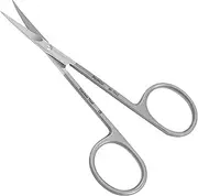 ProMax Professional Quality Cuticle Scissors Curved Blades - Double Tone Matte and Mirror Finish- Surgical Stainless Steel 4.5 Inch - CE Mark-230-7042