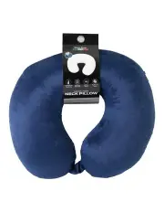[Milano Decor] Memory Foam Travel Neck Pillow With Clip Cushion Support in Soft Blue