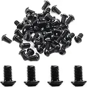 MroMax M6 x 10mm Machine Screws Hex Socket Round Head Screw Carbon Steel Fasteners Bolts Black 50pcs