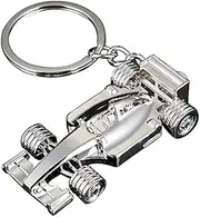 Silver Racing Car Keyring, Perfect Fathers Day, Birthday, Christmas for Fans of Racing, 1 Pcs Sport F1 Keyring Key Chain, Key Ring Accessory Formula 1 Gifts for Boy or Men, Silver, 4*2*1