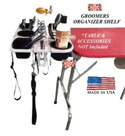 RESCO PET GROOMING GROOMER ORGANIZER TABLE TRAY Tool Blade Scissor Shelf w/Clamp