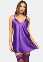 Alone With U Satin Chemise