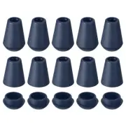 20Pcs Plastic Cord Lock Bell End Stopper Cord End Lock Rope Fastener, Navy Blue