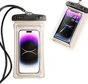 Nordquest Waterproof Phone Pouch with airbag, Anti-fogging & uv Protection, ipx8 Rated for iPhone,Phone case, Perfect Wet Bag for iPhone Waterproof Phone Cases & Covers, 2 Pack