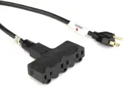 Pro Co E143-50PB 14-gauge NEMA 5-15P to 3 NEMA 5-15R Power Extension Cord - 50