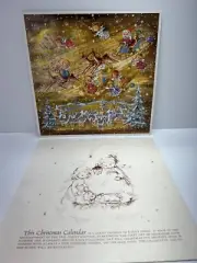 Kruger Vintage 80’s Christmas Advent Calendar West Germany Santa Claus/Raindeer