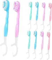 VICASKY Professional Travel Kit Pcs Mini Toothbrushes Floss Disposable Soft Bristles for Camping Hotel Use