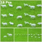 Animals Model Heep Animals Model Painted HO Scale Model Railway Random Style