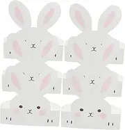 6pcs Easter Bunny Ears Hat Burgers Bunny Topiary Plush Pin The Tail The Bunny Stuff Inflatable Kit Oh Cake Party Favors Birthday Decorations Unicorn Animals Bin Headband Paper