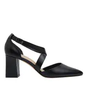 [Sandler] Kara Heeled Shoes Black Leather