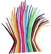 [Baluue] 30PCS Colorful Round Shoelaces for Sneakers Sports Shoes Skates Durable and Soft Shoe Laces Strings Accessory for Custom Style