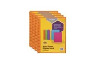 4PK Marbig 20-Pocket A4 Refillable Clearview Display Book - Translucent Orange