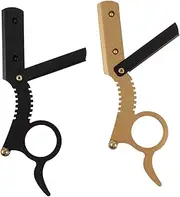Beaupretty 2pcs Barber Straight Razor Finger Razor for Men for Beard Sideburns Eyebrow Shaving to Use