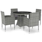 5-Piece Garden Dining Set Outdoor Patio Chairs Table Furniture Setting Rattan