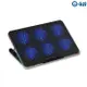 逸奇e-Kit 藍光六風扇靜音七彩炫光雙調節多角度RGB筆電散熱墊 CKT-Y5