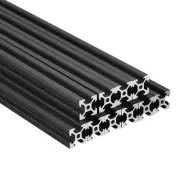 V Slot 2020 Aluminum Extrusion 10 Pcs 1500mm 59 Inch Length Anodized Rail Black