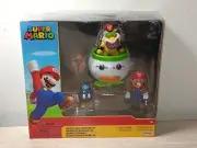 *FREE SHIP* 2.5" BOWSER JR CLOWN CAR Super Mario World of Nintendo Jakks Pacific