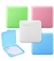 6 PCS Antibacterial Mask Case,mask storage bag,4 Colors green,white,pink & Blue